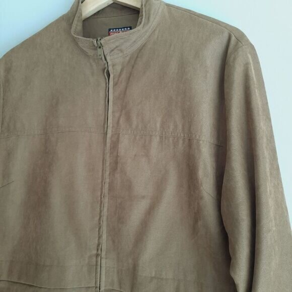 MAC & JAC Full-zip Modern Lightweight Jacket Tan Sz L Flawed - Picture 4 of 12